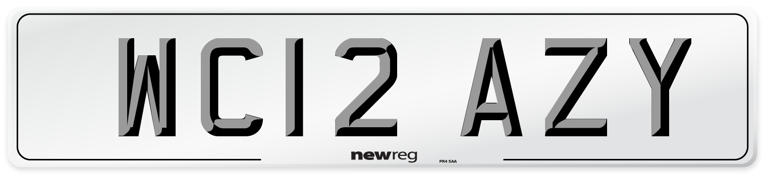 WC12 AZY Number Plate from New Reg